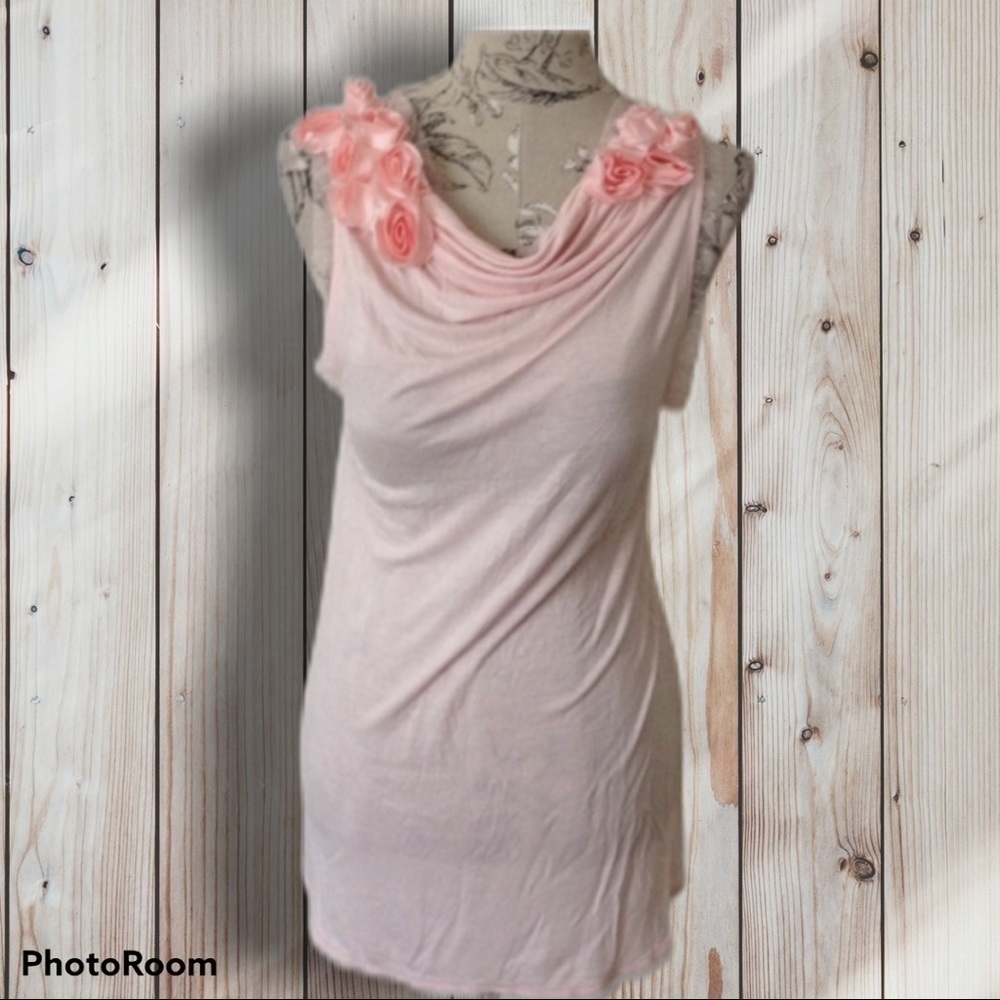 *charlotte Russe Pink Rose Long Top L